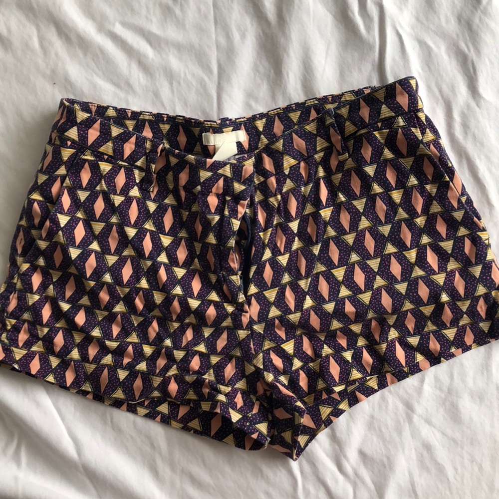 Shorts with geometric shapes